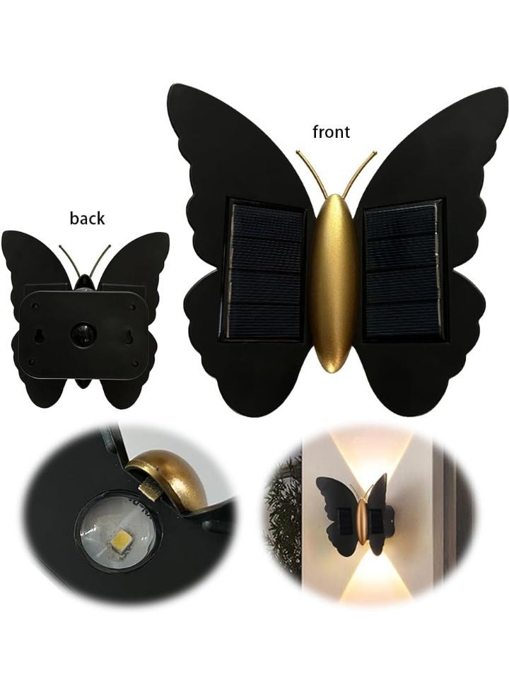 Outdoor Butterfly Wall Light Led 10W Metal Wallp Ip65 Waterproof Decoration Outdoor Wall Light up and Down Lightiwarm Light Wall Lightifor Terrace Garden Balcony Hallway - Image 3